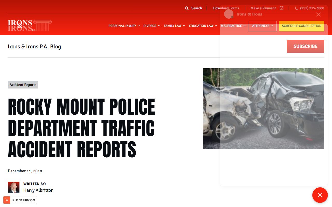 Rocky Mount Police records page for criminal records access