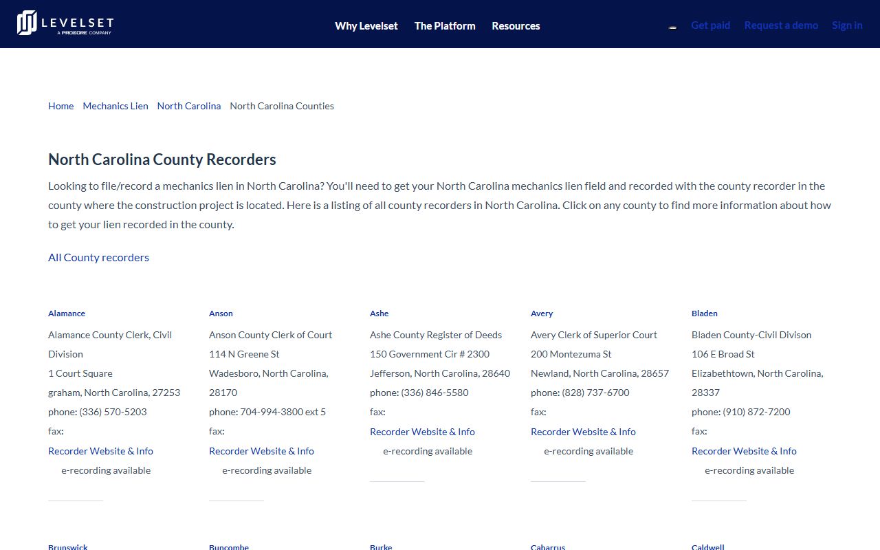 Avery County Clerk of Court criminal records services